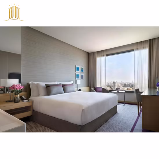 Dubai Luxury Hotel Bedroom Hospitality Furniture Guest Room Suite Wooden King Size Bed Sets Custom Modern 5 Star Hotel Furniture